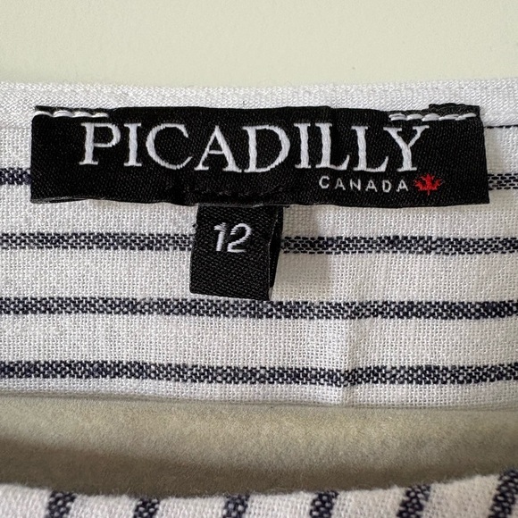 Piccadilly White and Navy Striped Tunic Top - Picture 2 of 3